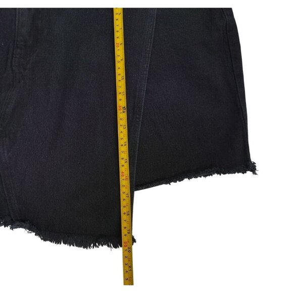 Asymmetrical Black Denim Skort With Frayed Hem & Pockets By Highway Jeans 24. - Picture 8 of 8